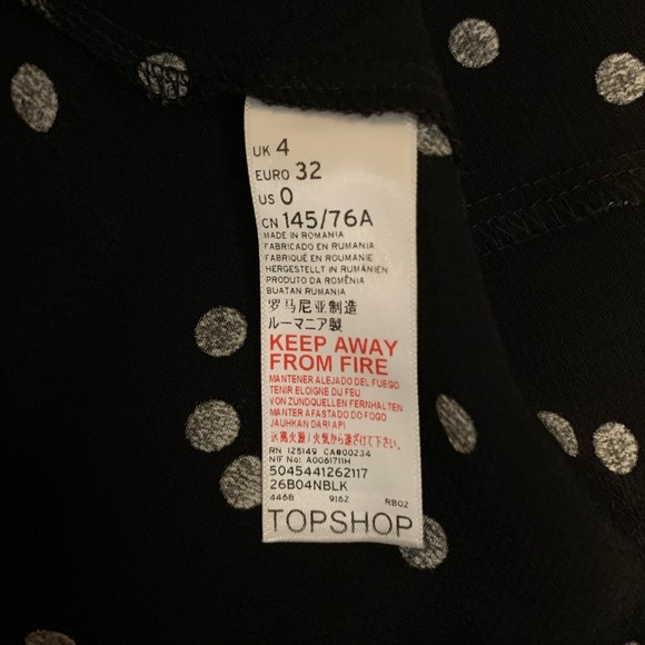 Topshop Spot Classic Shirt in Black - Picture 7 of 8